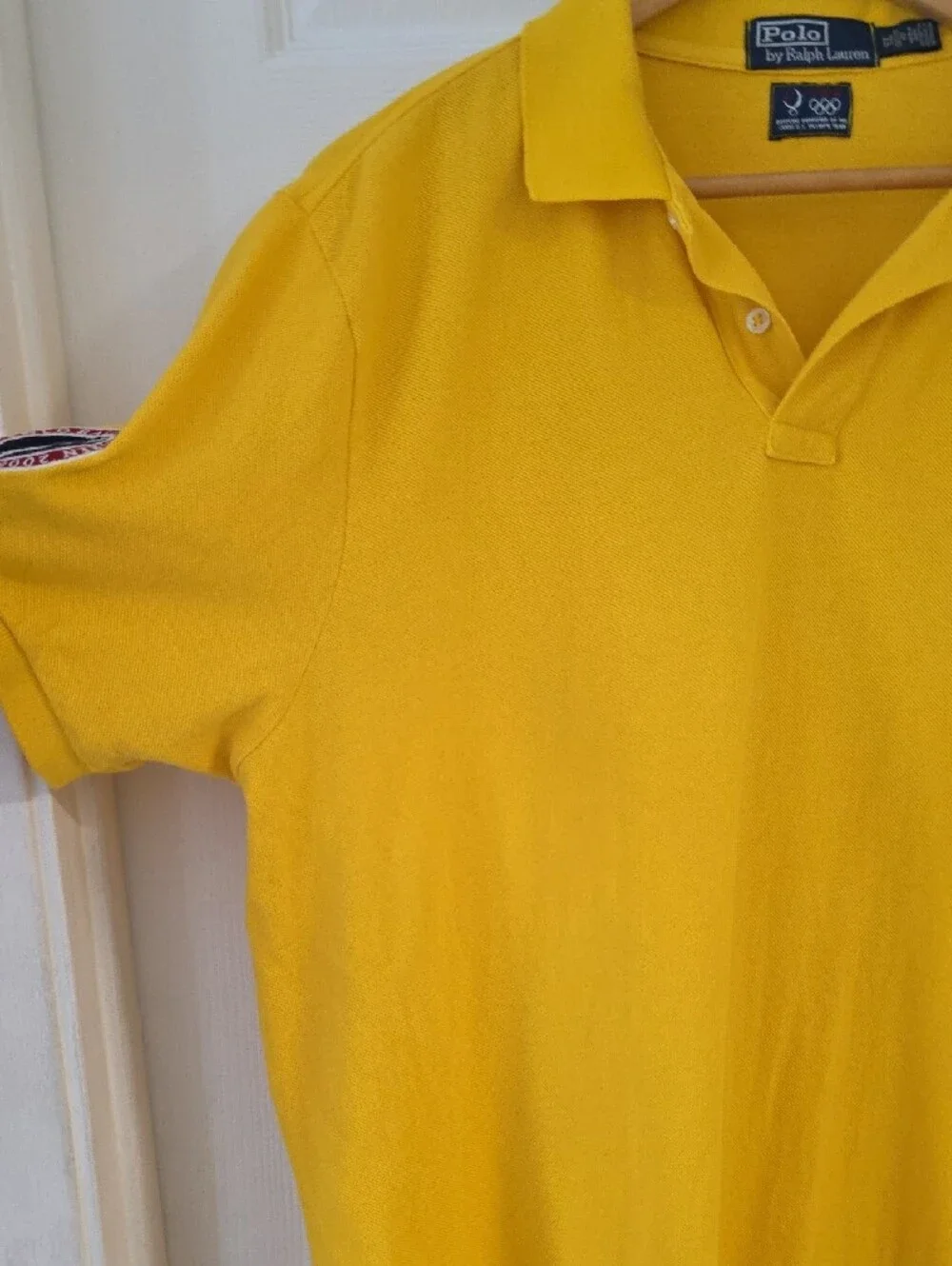 Polo by Ralph Lauren Yellow USA Beijing 2008 Olympics Polo Shirt Men's Size Xl